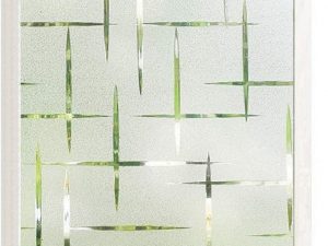 Architektur-Folien 3D Kreuz Muster Matt Folie Statisch Haftend Privatsphäre Glas & Fenster Folie badezimmer