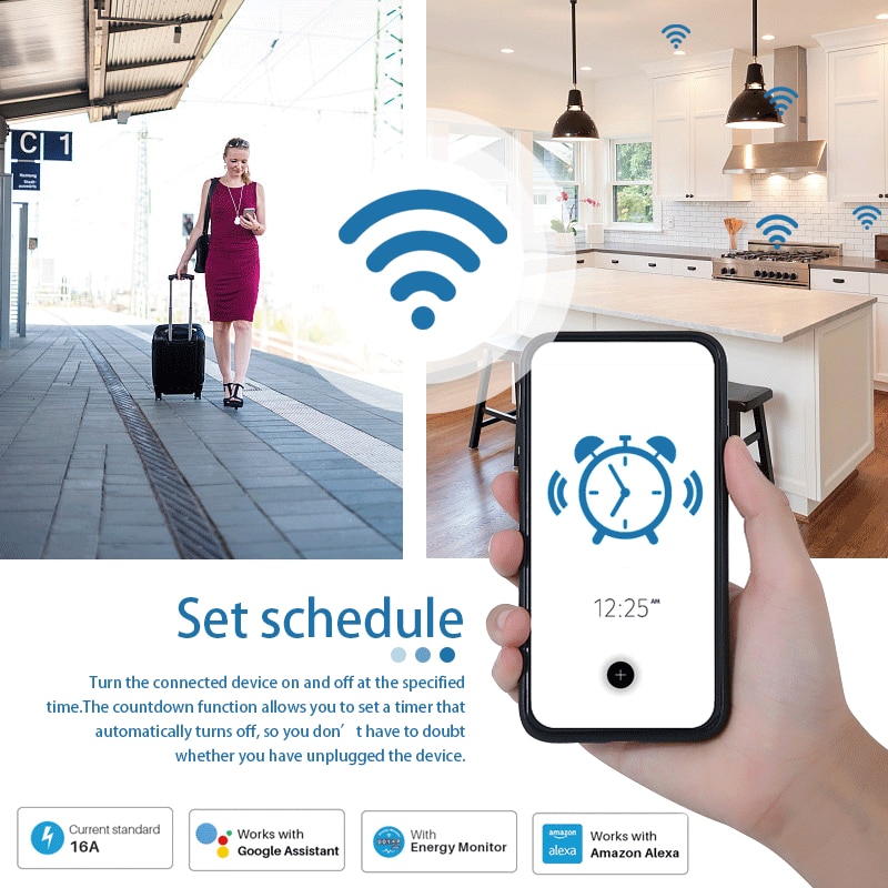 Werkzeug & Zubehör WiFi Smart-Home Steckdose Für SWITCHGLASS Installationen elektrisch gesteuert 5